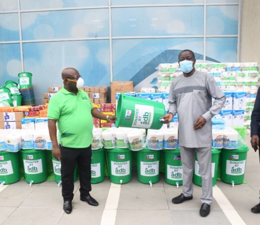 ADB presents PPE to Agric Ministry, others to fight COVID-19