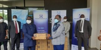 Intravenous Infusions donates 100 cartons of IV fluids to Noguchi Memorial Institute