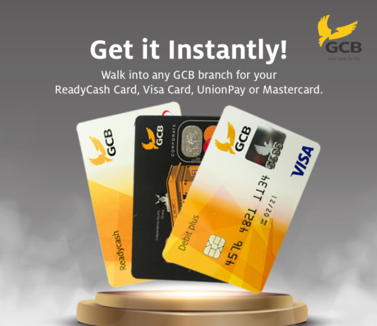 GCB rolls out instant Visa, Mastercard, union pay cards