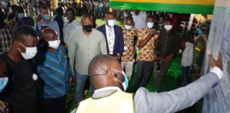 President cuts sod for GNPC’s US$25m operational head office in T’di President Akufo-Addo at GNPC Sod Cutting Ceremony.