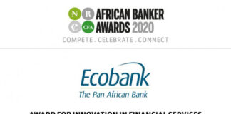 Ecobank Group wins award for Innovation in Financial Services from African Banker