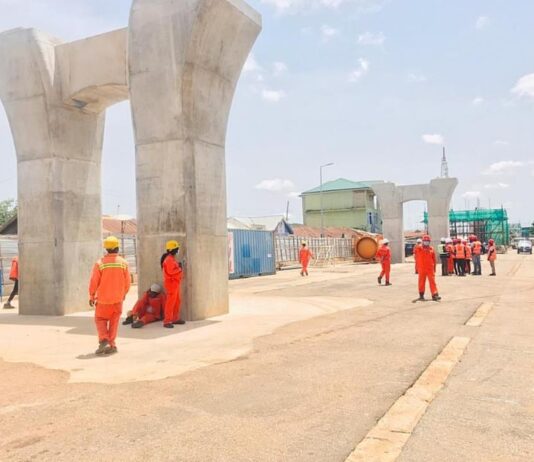 Work on the Tamale interchange progresses steadily