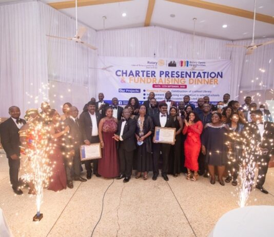 The Rotary Club of Tema-Community 25 holds charter and fundraising dinner