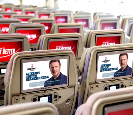 Emirates helps shine a spotlight on the issue of human trafficking