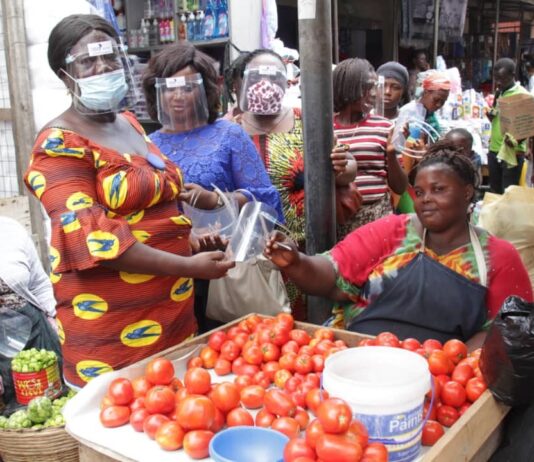 NanoLab Foundation donates 2,000 face shields to Ashaiman market women, porters