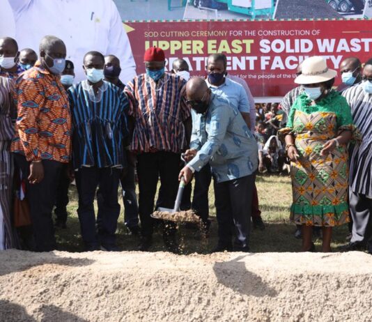 Akufo-Addo cuts sod for U/E Solid Waste Plant ….reaffirms support for private sector