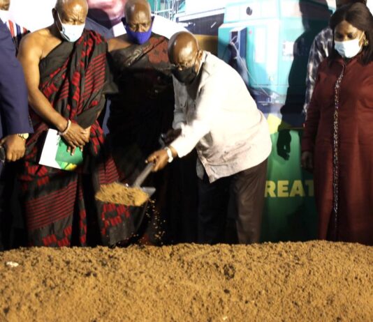 Prez cuts sod for Tema Sewer Network and Ashaiman Solid Waste plant