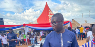 Dr Gideon Boako donates Toyota pick-up and 10 motorbikes to Tano north constituency