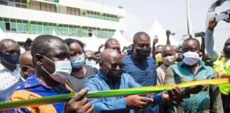 President hands over 100 ADB-funded buses to Intercity STC