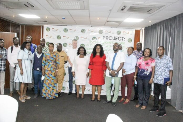 Dignitaries with some editors after the programme