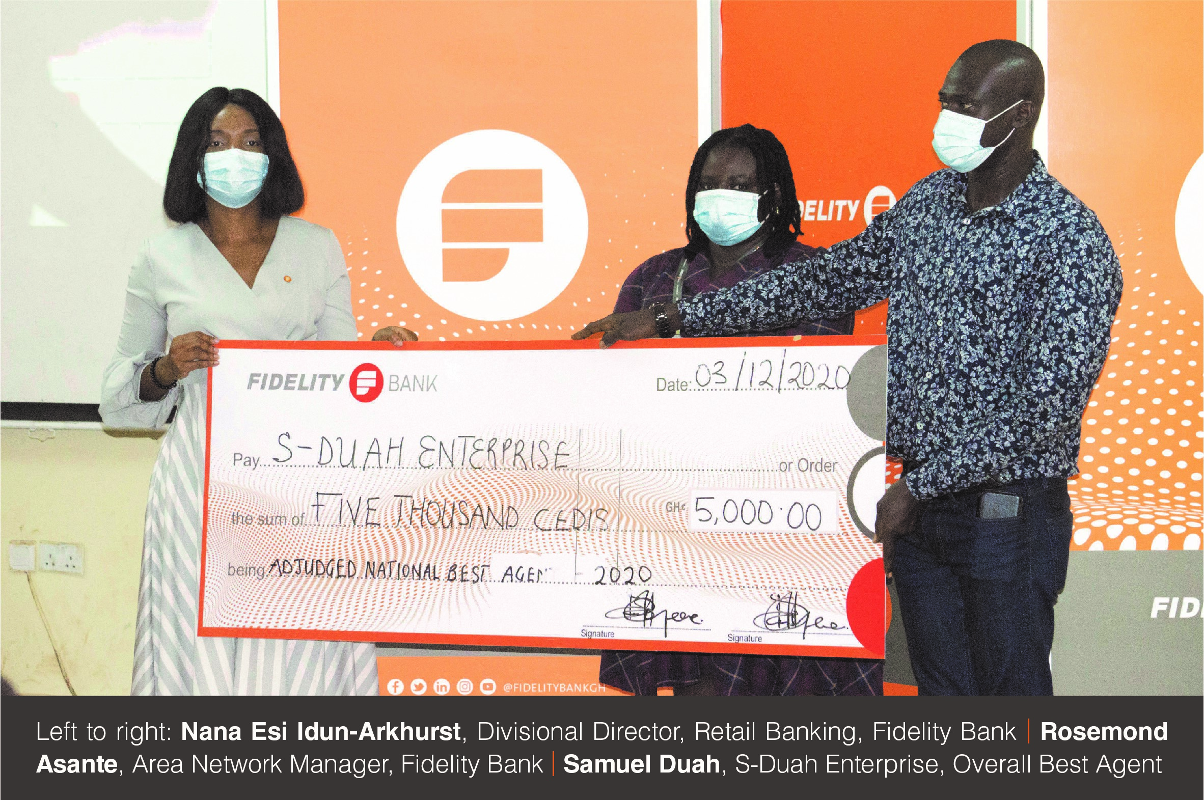 Fidelity Bank awards best performing agents